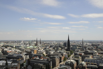 Obraz premium Blick vom Hamburger Michel
