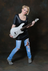 Fototapeta premium Cute female rock chick