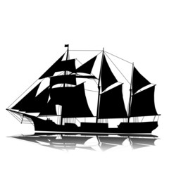 A large sailing ship