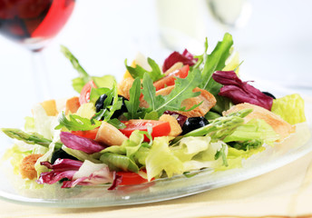 Chicken and vegetable salad