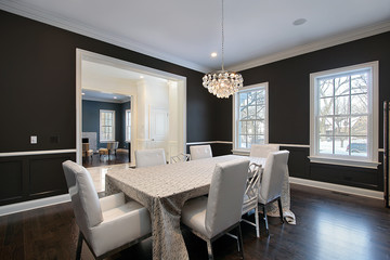 Dining room with foyer view