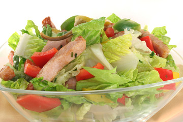 Gemischter Salat mit Putenstreifen