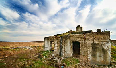Fototapeta na wymiar Landscape with ruins