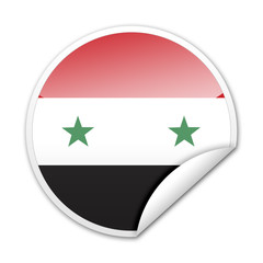 Pegatina bandera Siria con reborde