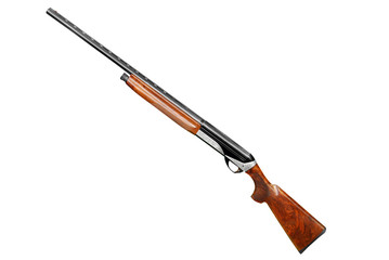 hunting shotgun isolated on white