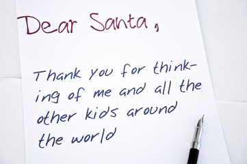 Dear Santa letter