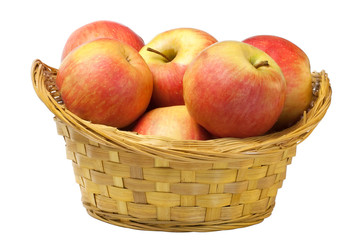 Apples in a wicker basket
