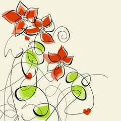 Fototapete Abstrakte Blumen Blumenromantische Grußkarte