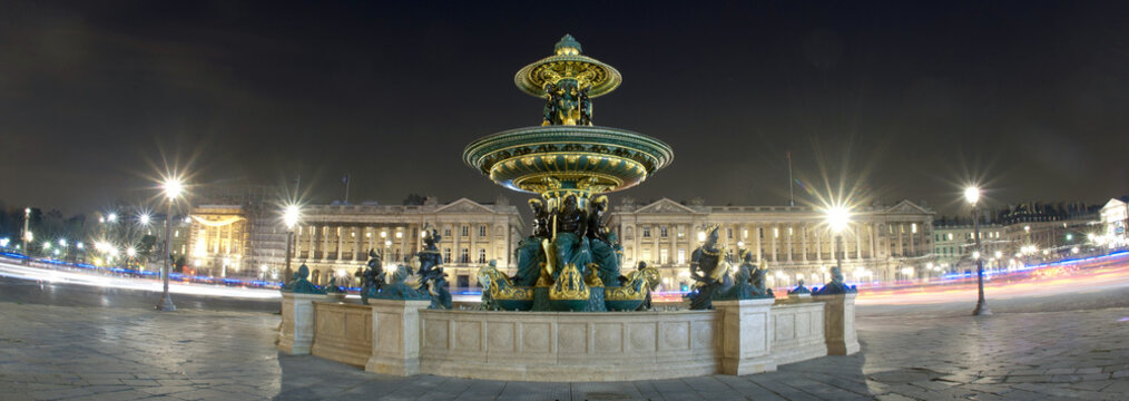 Fototapeta Fontaine de la place de la Concorde - Paris