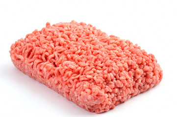 Frisches gehacktes vom schwein und rind