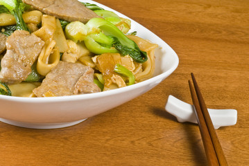 Rice Noodles and Beef Stir Fry