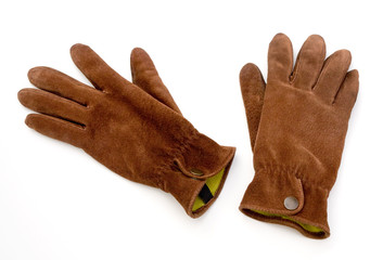 Leather Gloves with Clipping Path