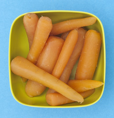 Bowl of Canned Carrots