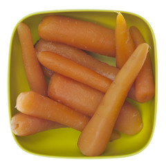 Bowl of Canned Carrots