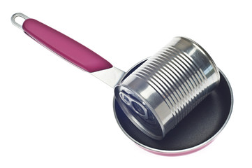 Tin Can in Frying Pan