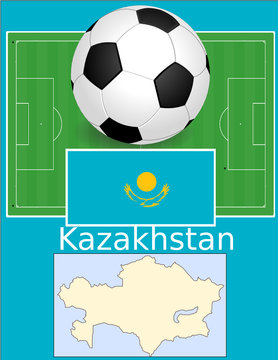 Kazakhstan soccer football sport world flag map
