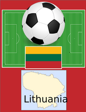 Lithuania soccer football sport world flag map