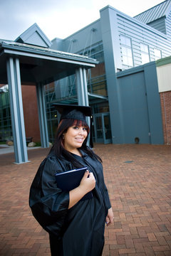 Graduate With Her Diploma