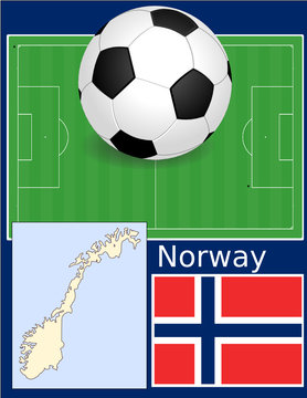 Norway soccer football sport world flag map