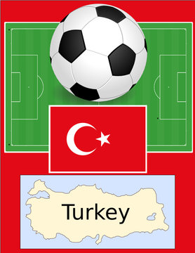 Turkey soccer football sport world flag map