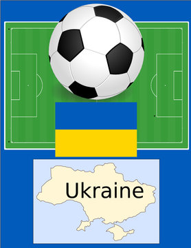 Ukraine soccer football sport world flag map