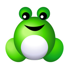 Vector illustration of iconic frog