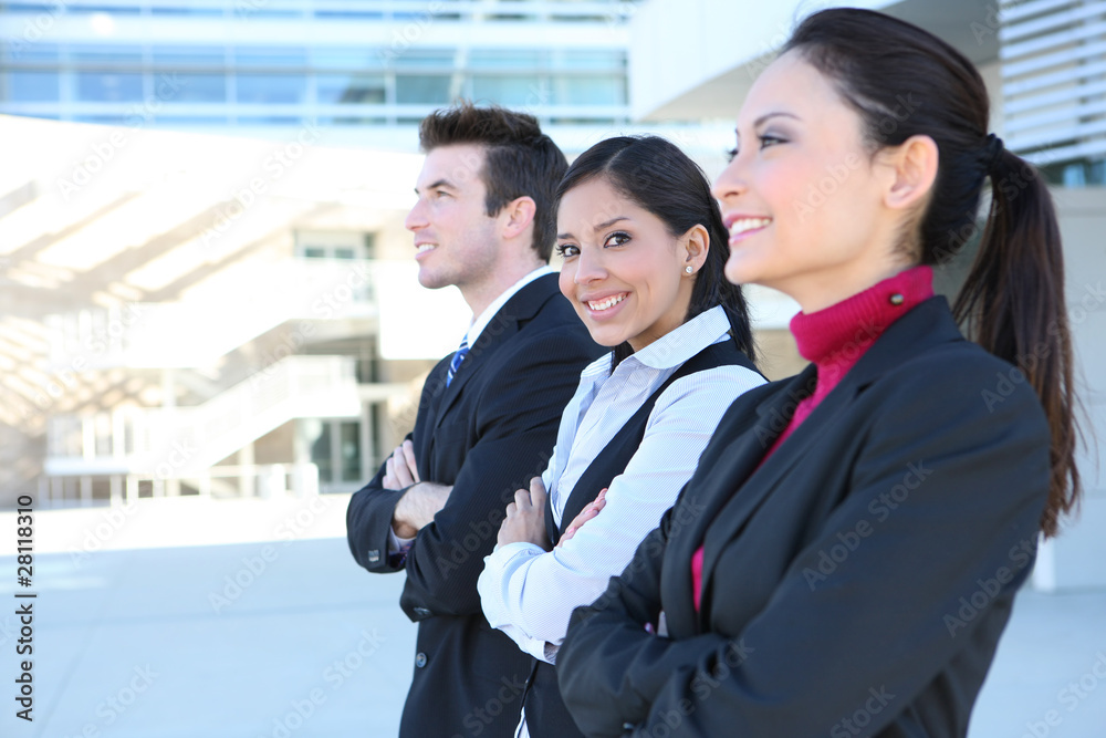 Poster Man and Woman Business Team