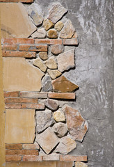 brick wall and stone
