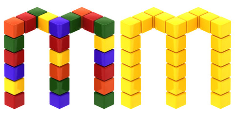 cube toy font color