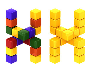 Obraz premium cube toy font color