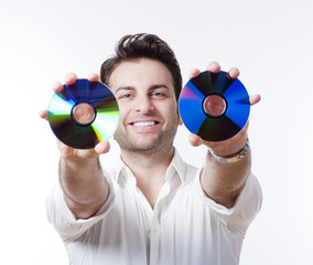 man holding a cd - 28119398