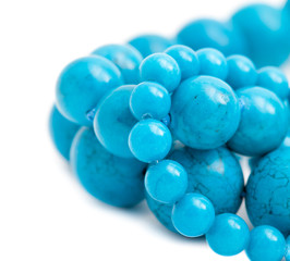 Color beads isolated on white