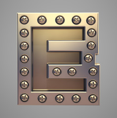 Metal font screw rivet