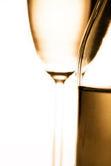 Sektglas mit Flasche