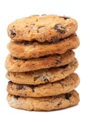 Stack of cookies isolated