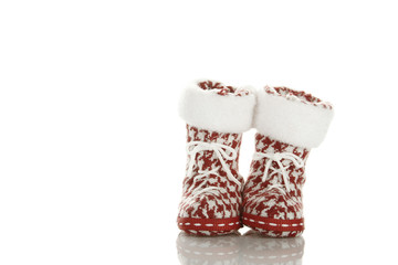 Christmas shoes (socks) on a white background