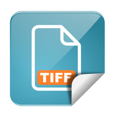 Button Sticker Tiff türkis