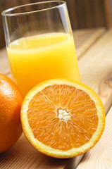 Glass of Orange Juice on Table