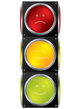 Smiley traffic light design