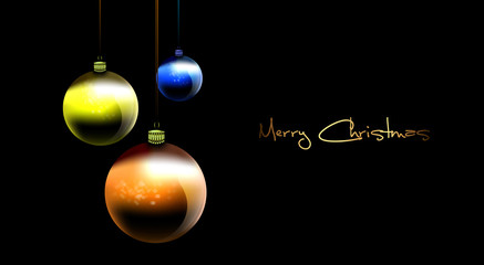 Vector Christmas Card. Shiny Decoration