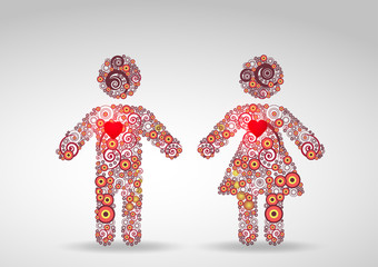 Boy and girl in love