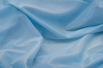 Blue synthetic fabric
