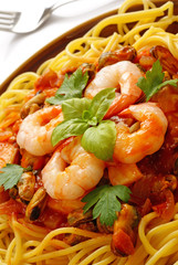 Seafood Marinara spaghetti