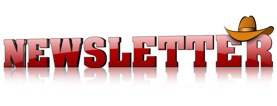 newsletter mit cowboyhut 3d