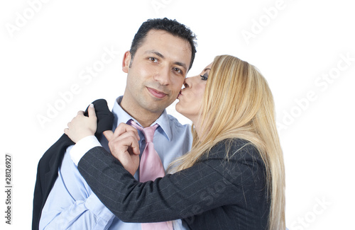 Wife Kissing Her Husband Stock Photo And Royalty Free Images On Wife Kissing Her Husband