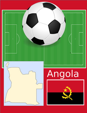 Angola soccer football sport world flag map