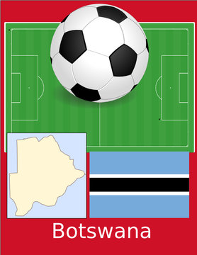 Botswana soccer football sport world flag map