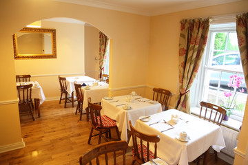 restaurant with beautiful, retro style furniture