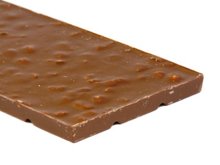Chocolate bar isolated on white background
