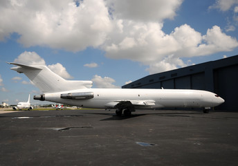 Fototapeta na wymiar White cargo jet